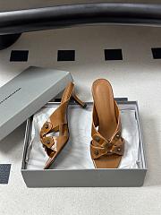 Balenciaga City Sandal in Brown Arena Lambskin 70mm - 4