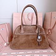 Miumiu Medium Vivant Suede Bag Brown 5BB196 - 40x24x13cm - 1
