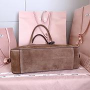 Miumiu Medium Vivant Suede Bag Brown 5BB196 - 40x24x13cm - 4