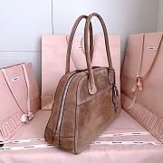 Miumiu Medium Vivant Suede Bag Brown 5BB196 - 40x24x13cm - 2