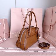 Miumiu Small Vivant Nappa Leather Bag Brown 5BB200 - 28x17x9.5cm - 6
