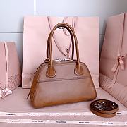 Miumiu Small Vivant Nappa Leather Bag Brown 5BB200 - 28x17x9.5cm - 2