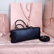 Miumiu Small Vivant Nappa Leather Bag Black 5BB200 - 28x17x9.5cm - 2