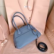 Miumiu Small Vivant Nappa Leather Bag Blue 5BB200 - 28x17x9.5cm - 5