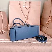 Miumiu Small Vivant Nappa Leather Bag Blue 5BB200 - 28x17x9.5cm - 3