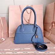 Miumiu Small Vivant Nappa Leather Bag Blue 5BB200 - 28x17x9.5cm - 2