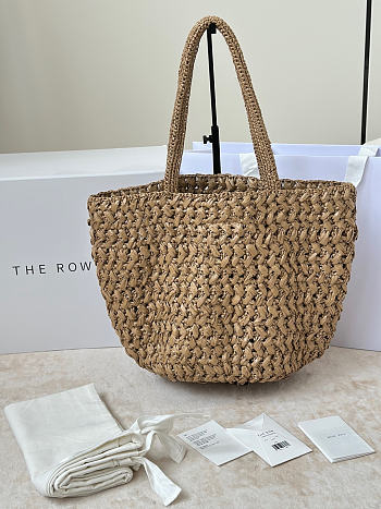 The Row Raffia Estelle Bag Brown - 30x29x22cm