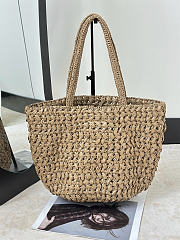 The Row Raffia Estelle Bag Brown - 30x29x22cm - 4