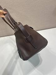 Prada Route Medium Leather Tote Bag Brown 1BG645 - 30x22x15cm - 4