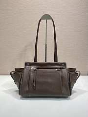Prada Route Medium Leather Tote Bag Brown 1BG645 - 30x22x15cm - 3