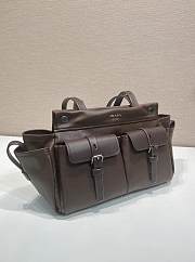 Prada Route Medium Leather Tote Bag Brown 1BG645 - 30x22x15cm - 2