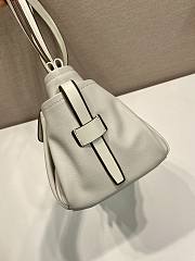 Prada Route Medium Leather Tote Bag White 1BG645 - 30x22x15cm - 2