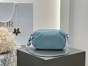 Dior Bow Pouch Bleu Tourmaline Supple Lambskin - 21x11.5x4.5cm - 4