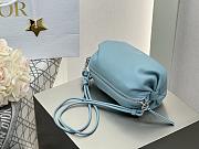 Dior Bow Pouch Bleu Tourmaline Supple Lambskin - 21x11.5x4.5cm - 2