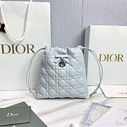 Adiorable Mini Bucket Bag Ice Blue Cannage Lambskin - 22x20x5.5cm - 5