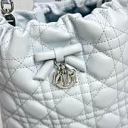 Adiorable Mini Bucket Bag Ice Blue Cannage Lambskin - 22x20x5.5cm - 6
