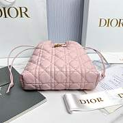 Adiorable Mini Bucket Bag Soupir Pink Cannage Lambskin - 22x20x5.5cm - 4