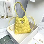 Adiorable Mini Bucket Bag Yellow Cannage Lambskin - 22x20x5.5cm - 5