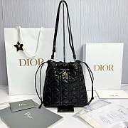 Adiorable Mini Bucket Black Cannage Lambskin - 22x20x5.5cm - 4