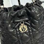 Adiorable Mini Bucket Black Cannage Lambskin - 22x20x5.5cm - 6