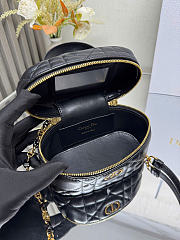 Dior Caro Mini Vanity Case Black Macrocannage Lambskin - 16.5x10x8.5cm - 3
