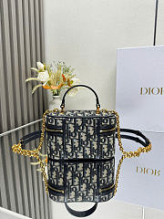 30 Montaigne Mini Vanity Case Blue Dior Oblique Jacquard - 16.5x10x8.5cm - 6