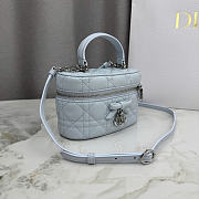 Dior Mini Vanity Ice Blue Cannage Lambskin - 17x10.5x8cm  - 6