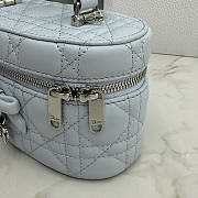 Dior Mini Vanity Ice Blue Cannage Lambskin - 17x10.5x8cm  - 5