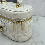 Dior Mini Vanity White Cannage Lambskin - 17x10.5x8cm  - 6