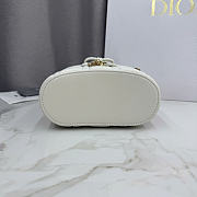 Dior Mini Vanity White Cannage Lambskin - 17x10.5x8cm  - 5