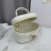 Dior Mini Vanity White Cannage Lambskin - 17x10.5x8cm  - 3