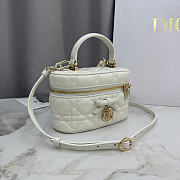 Dior Mini Vanity White Cannage Lambskin - 17x10.5x8cm  - 2