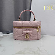 Dior Mini Vanity Soupir Pink Cannage Lambskin - 17x10.5x8cm  - 1