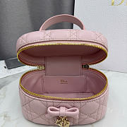 Dior Mini Vanity Soupir Pink Cannage Lambskin - 17x10.5x8cm  - 5