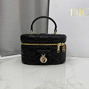 Dior Mini Vanity Black Cannage Lambskin - 17x10.5x8cm - 1