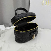 Dior Mini Vanity Black Cannage Lambskin - 17x10.5x8cm - 4
