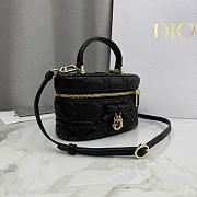 Dior Mini Vanity Black Cannage Lambskin - 17x10.5x8cm - 3