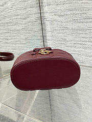 Dior Mini Vanity Burgundy Cannage Lambskin - 17x10.5x8cm - 5