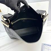 Dior Medium Diorly Bag Black Flat Cannage Calfskin - 31.5x25x8cm - 5