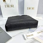 Dior Medium Diorly Bag Black Flat Cannage Calfskin - 31.5x25x8cm - 2