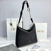 Dior Medium Diorly Bag Black Flat Cannage Calfskin - 31.5x25x8cm - 4