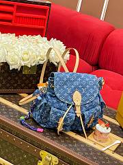 LV Montsouris Cargo Backpack Monogram Denim Blue M27330 - 32x30.5x16cm - 1