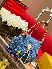 LV Montsouris Cargo Backpack Monogram Denim Blue M27330 - 32x30.5x16cm - 6