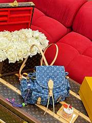 LV Montsouris Cargo Backpack Monogram Denim Blue M27330 - 32x30.5x16cm - 5