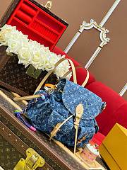 LV Montsouris Cargo Backpack Monogram Denim Blue M27330 - 32x30.5x16cm - 4