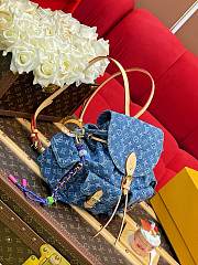 LV Montsouris Cargo Backpack Monogram Denim Blue M27330 - 32x30.5x16cm - 3