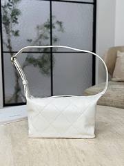 Chanel Hobo Handbag Shiny Lambskin & Gold-Tone Metal White - 23x13x8cm - 2