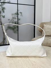 Chanel Maxi Hobo Bag Shiny Lambskin & Gold-Tone Metal White - 36.5x21x9.5cm - 6