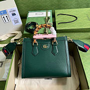Gucci Diana Medium Tote Bag Green Leather ‎702721 - 27x23x9cm - 1
