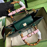 Gucci Diana Medium Tote Bag Green Leather ‎702721 - 27x23x9cm - 4